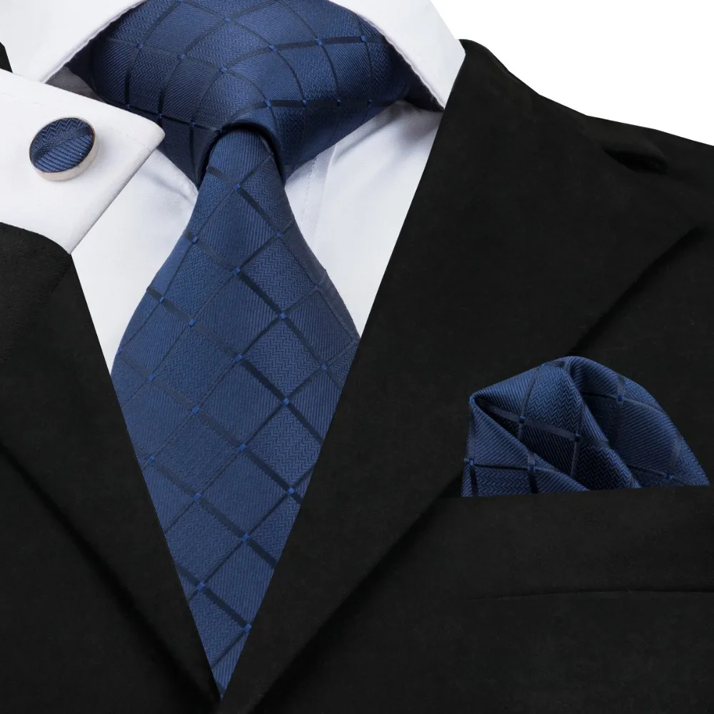 Business Classic Blue Tie Set Accessories